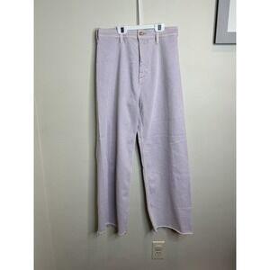 Pistola Penny Crop Jeans Womens 26 High Rise Wide Leg Raw Hem Denim Pants‎